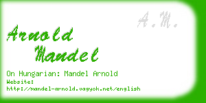 arnold mandel business card